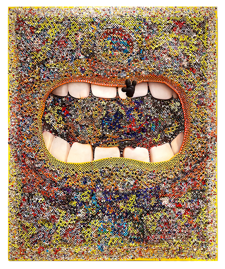 The Mouth Of Truth - 4'x5' Drilled Layered Paper (Minions Bus Shelter Poster)
