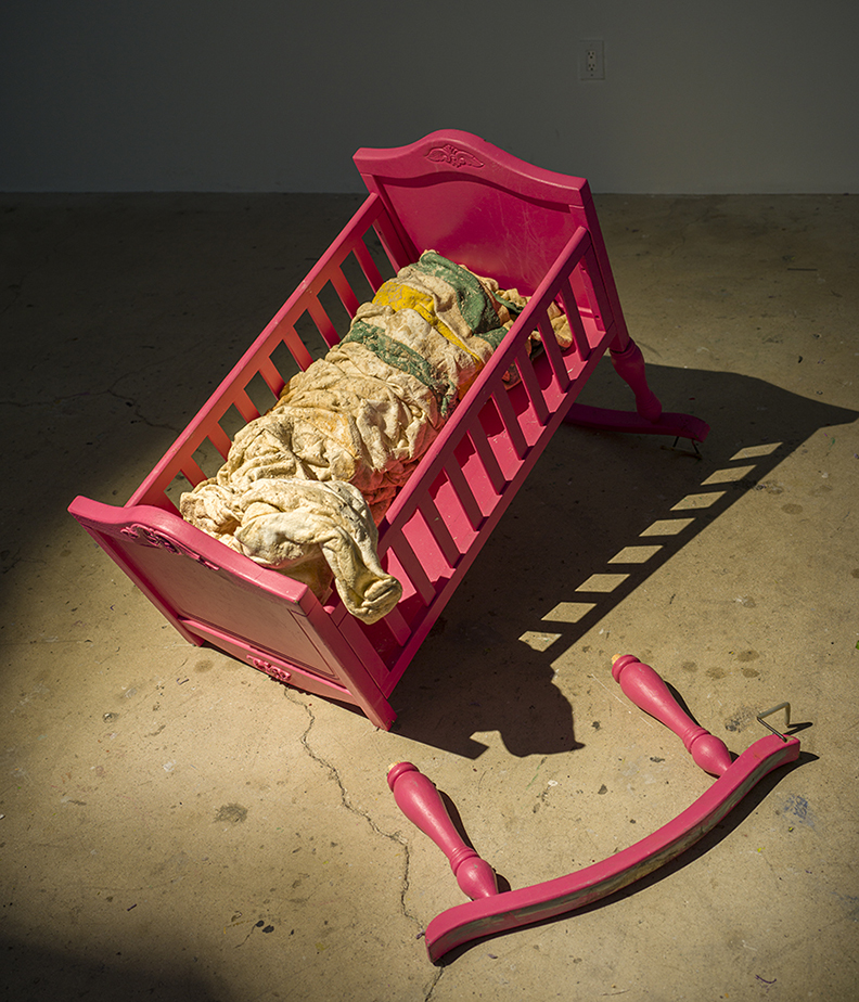 Giant Abject Tube Sock In Pink Crib
