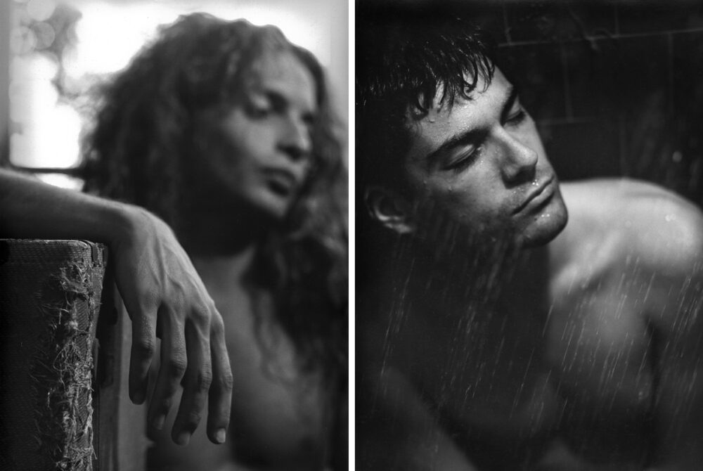 Todd Mangiafico and models hand